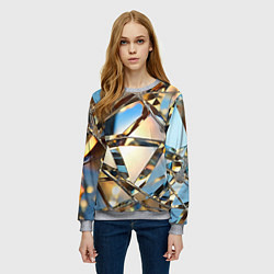 Свитшот женский Грани стекла, цвет: 3D-меланж — фото 2