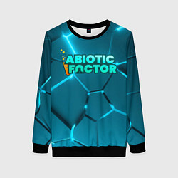 Свитшот женский Abiotic Factor logo neon, цвет: 3D-черный