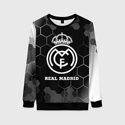 Свитшот женский Real Madrid sport на темном фоне, цвет: 3D-черный