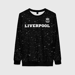 Свитшот женский Liverpool sport на темном фоне посередине, цвет: 3D-черный