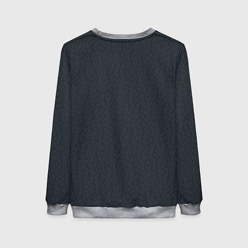 Женский свитшот Тёмный серый однотонный паттерн / 3D-Меланж – фото 2