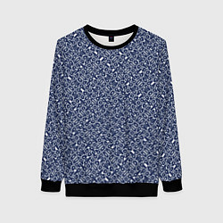 Женский свитшот Сине-белый паттерн узорчатый