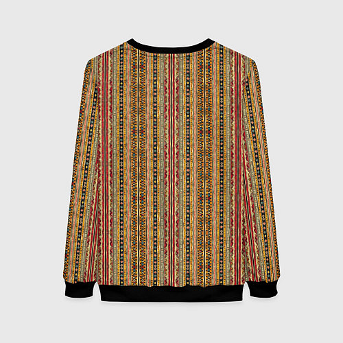 Женский свитшот Африканские линии / 3D-Черный – фото 2