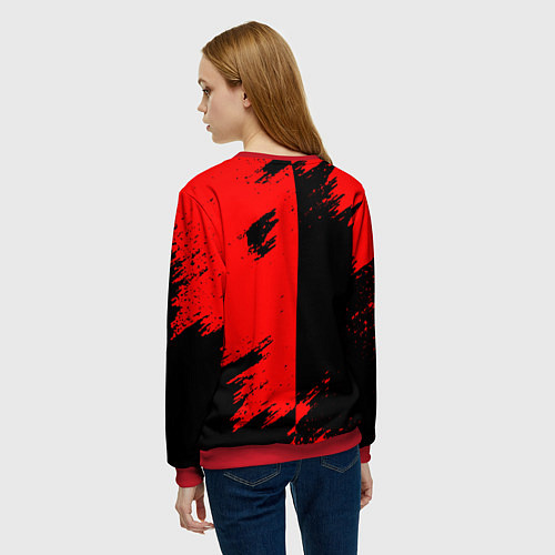 Женский свитшот Ajax sport color red / 3D-Красный – фото 4