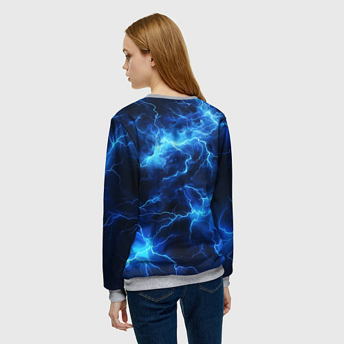 Женский свитшот Элементаль энергии текстура / 3D-Меланж – фото 4
