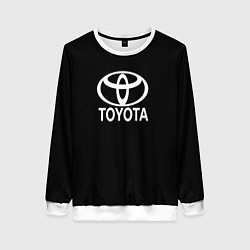 Свитшот женский Toyota white logo, цвет: 3D-белый