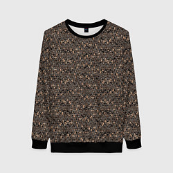 Женский свитшот Тёмно-коричневый абстрактный узор