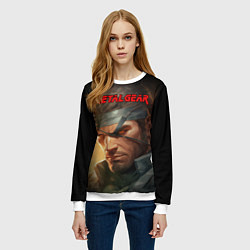 Свитшот женский Веном Снейк из игры Metal gear, цвет: 3D-белый — фото 2