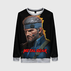 Свитшот женский Веном Снейк из игры Metal gear, цвет: 3D-меланж