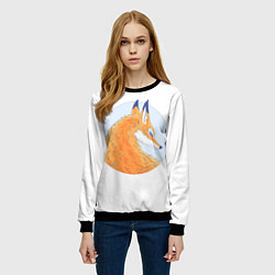 Свитшот женский Дикий лис, цвет: 3D-черный — фото 2