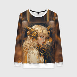 Свитшот женский Золотая техноведьма, цвет: 3D-белый