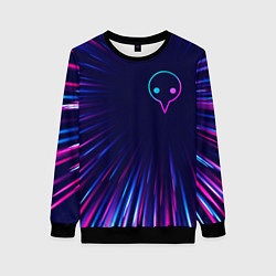Свитшот женский Evangelion neon blast lines, цвет: 3D-черный