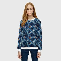 Свитшот женский Лесной волк, цвет: 3D-белый — фото 2