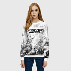 Свитшот женский Need for Speed white graphite, цвет: 3D-белый — фото 2