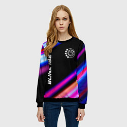 Свитшот женский Blink 182 neon rock lights, цвет: 3D-черный — фото 2