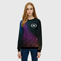 Свитшот женский JAC neon hexagon, цвет: 3D-черный — фото 2