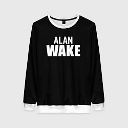 Женский свитшот Alan Wake white logo