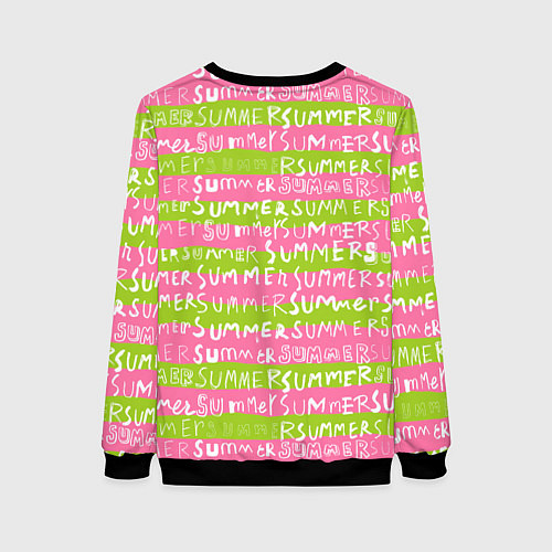 Женский свитшот Summer pattern / 3D-Черный – фото 2