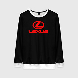 Свитшот женский Lexus red logo, цвет: 3D-белый