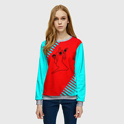 Свитшот женский Kizaru abstract rap, цвет: 3D-меланж — фото 2