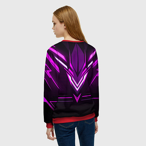 Женский свитшот Милфа прикольная надпись / 3D-Красный – фото 4