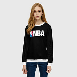 Свитшот женский NBA logo sport, цвет: 3D-белый — фото 2