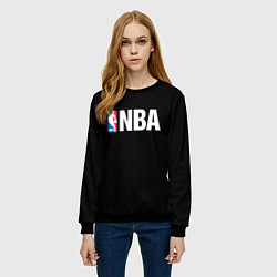 Свитшот женский NBA logo sport, цвет: 3D-черный — фото 2