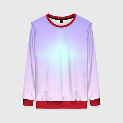 Свитшот женский Свечение белой звезды, цвет: 3D-красный