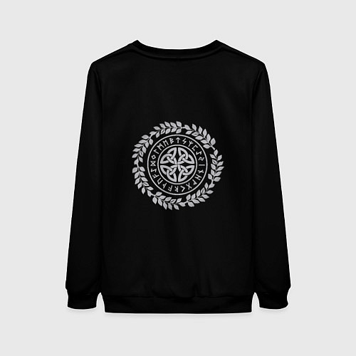 Женский свитшот Волк ночи / 3D-Черный – фото 2