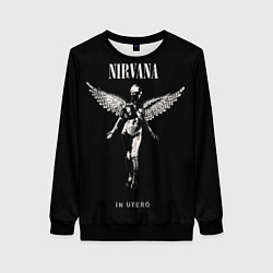 Свитшот женский Nirvana album, цвет: 3D-черный