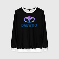 Свитшот женский Daewoo logo neon, цвет: 3D-белый