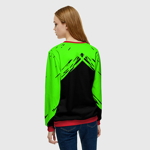 Женский свитшот Doom кислотное лого / 3D-Красный – фото 4