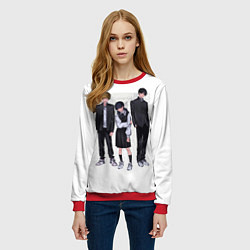 Свитшот женский Человек-бензопила: Манга, цвет: 3D-красный — фото 2