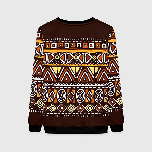 Женский свитшот Африканский традиционный орнамент / 3D-Черный – фото 2