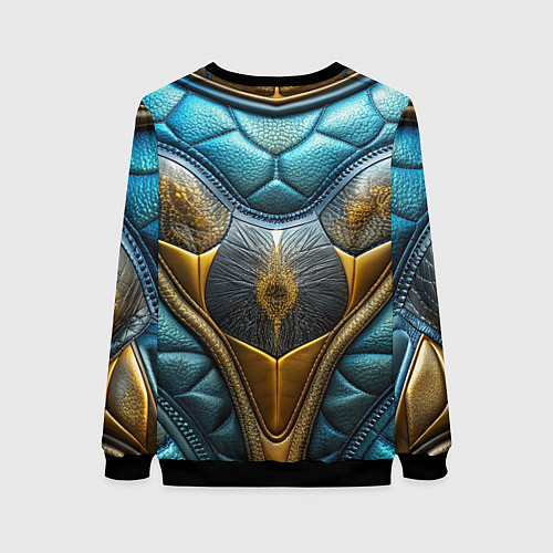 Женский свитшот Объемный футуристический текстурный костюм из кожи / 3D-Черный – фото 2