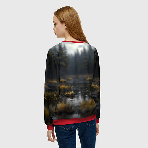 Женский свитшот Кваралевна / 3D-Красный – фото 4