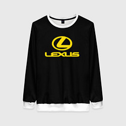 Свитшот женский Lexus yellow logo, цвет: 3D-белый