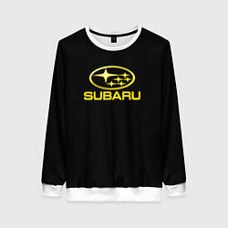 Женский свитшот Subaru logo yellow