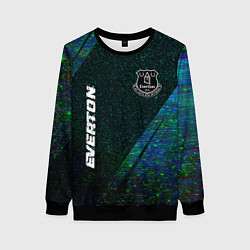 Женский свитшот Everton glitch blue