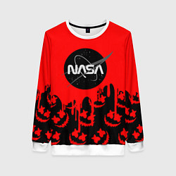 Женский свитшот Marshmello x Nasa red