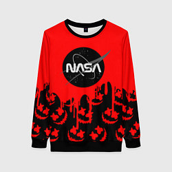 Женский свитшот Marshmello x Nasa red