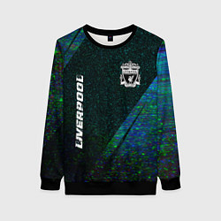 Женский свитшот Liverpool glitch blue