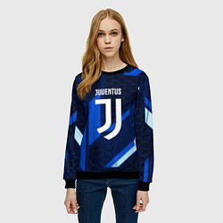 Свитшот женский Juventus sport geometry steel, цвет: 3D-черный — фото 2