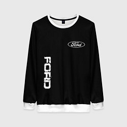 Свитшот женский Ford logo white steel, цвет: 3D-белый