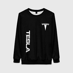 Женский свитшот Tesla logo white