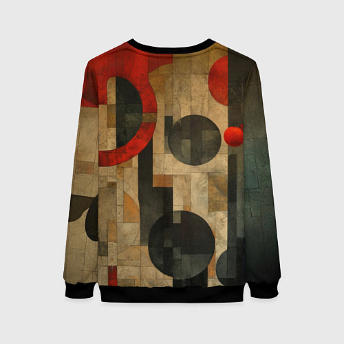 Женский свитшот Мужское лицо в перспективе / 3D-Черный – фото 2