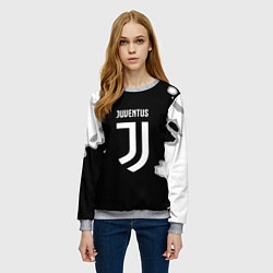 Свитшот женский Juventus fc краски, цвет: 3D-меланж — фото 2