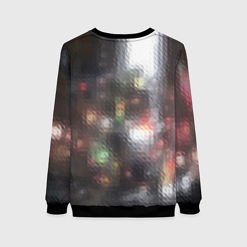 Женский свитшот Девушка-андроид в золотых одеяниях / 3D-Черный – фото 2