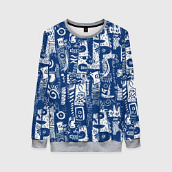 Женский свитшот Маски туземные абстракция