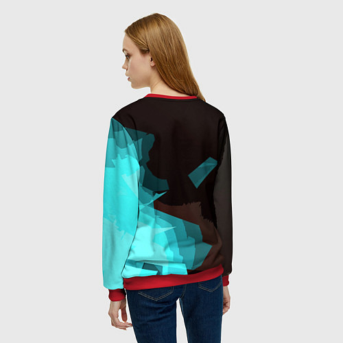 Женский свитшот Portal abstraction game valve / 3D-Красный – фото 4